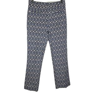 Anthropologie Essentials Geo Print Twee Kick Flare Ankle Pants Size 6